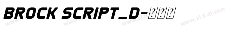 Brock Script_D字体转换